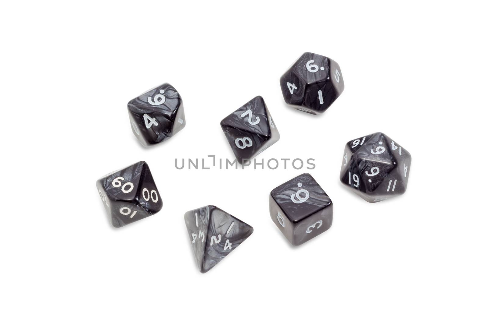 Specialized polyhedral dice for role-playing games by anmbph