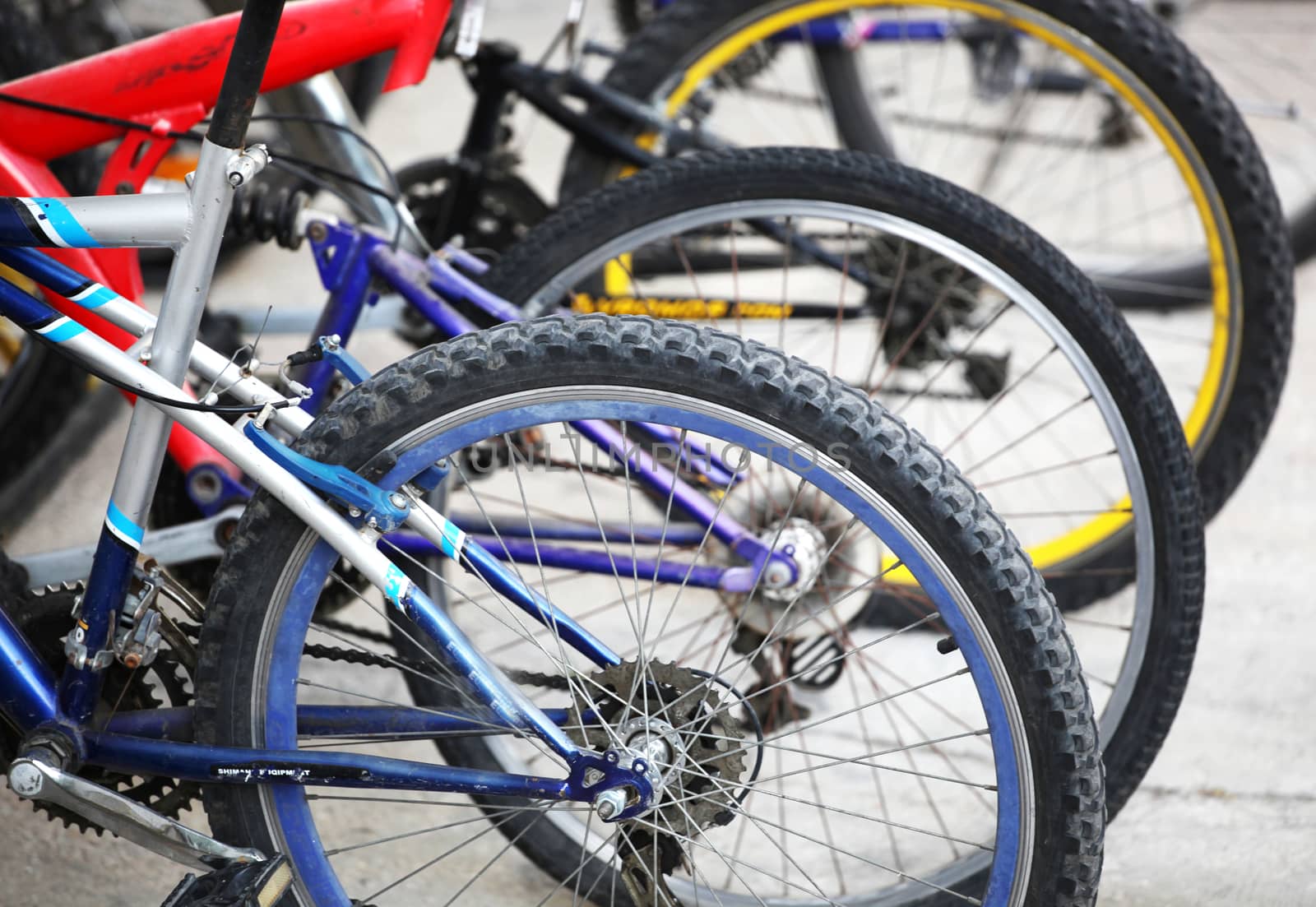 Bicycles parking.