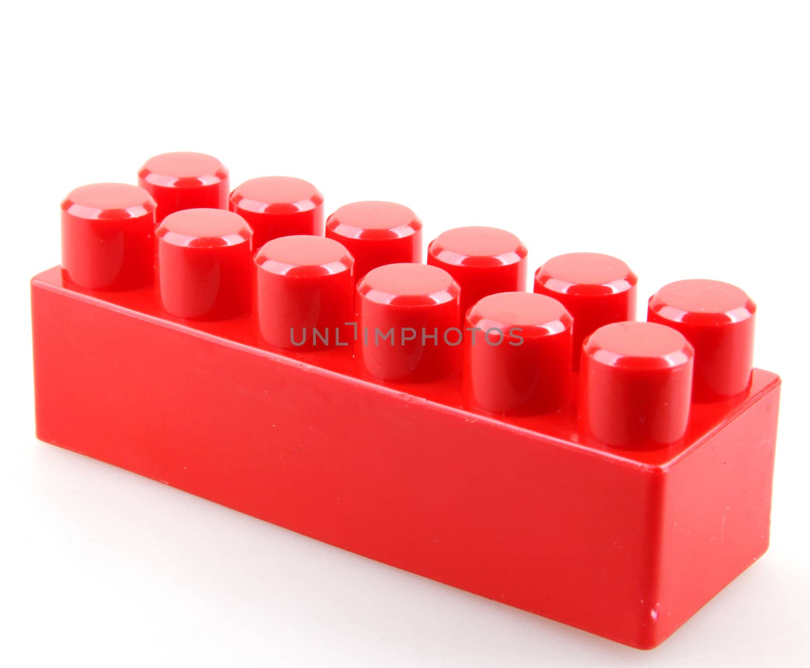 Plastic building blocks.