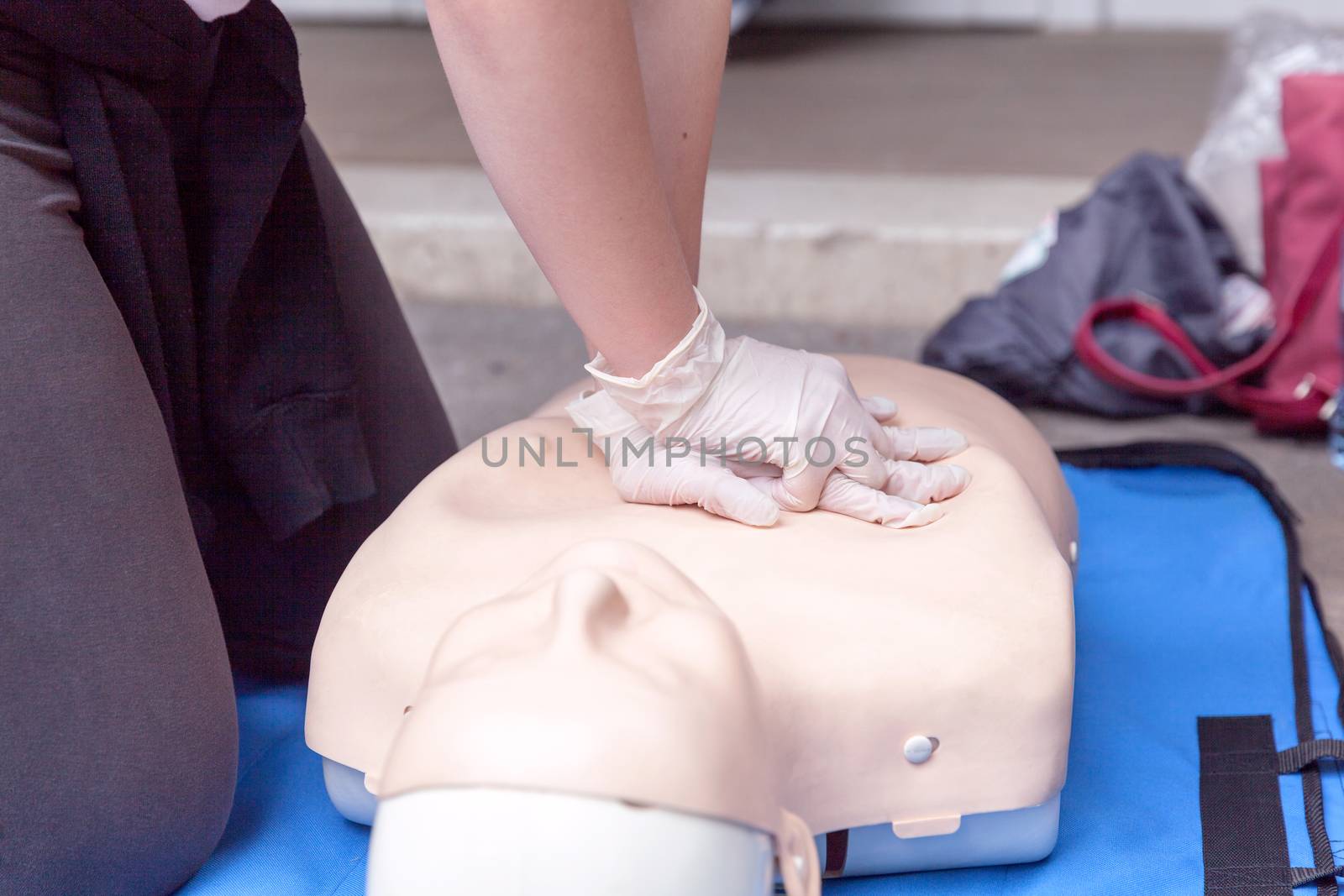 First aid. Cardiopulmonary resuscitation - CPR. by wellphoto