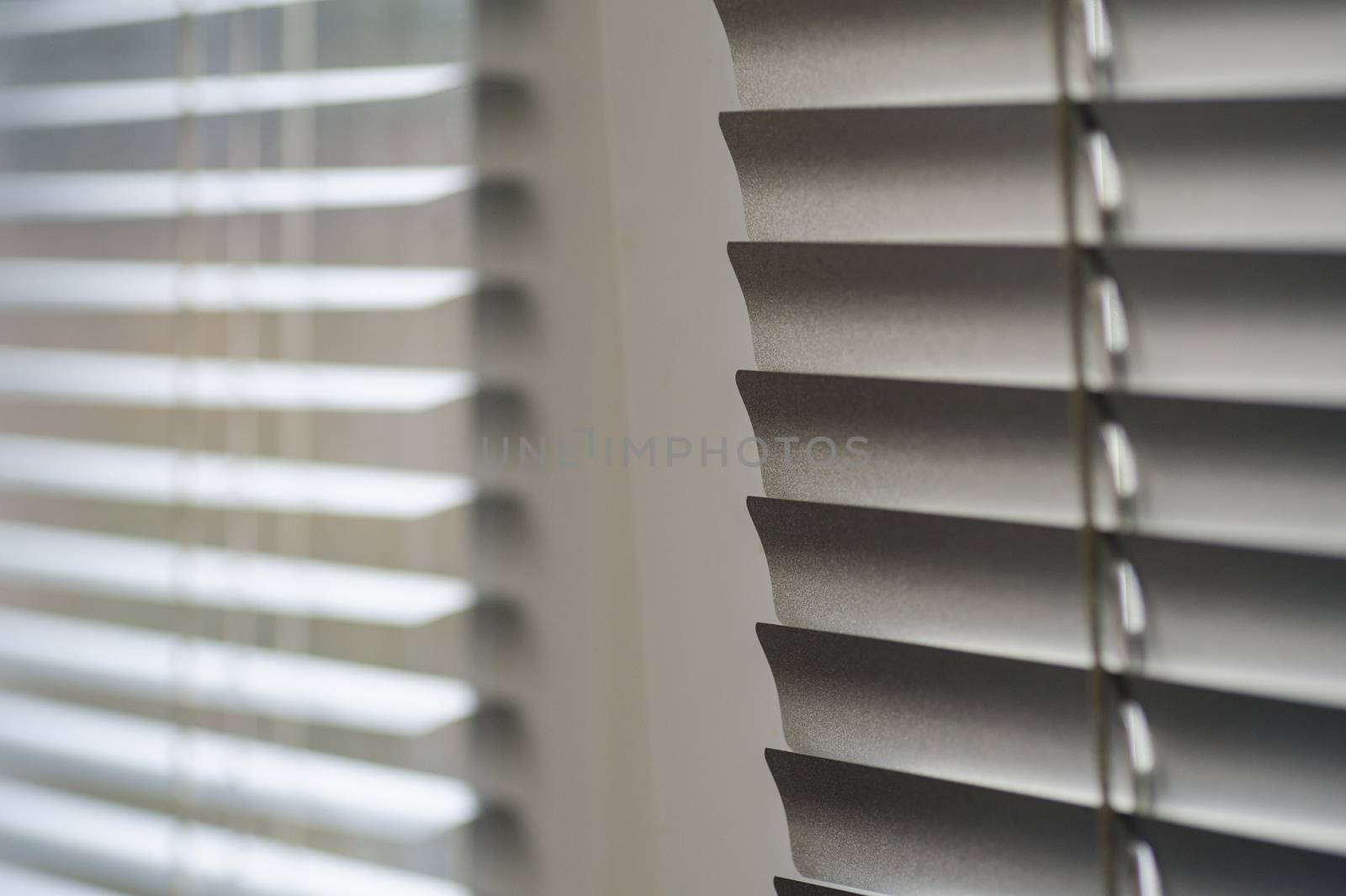 White shutters on the window in the Office by timonko