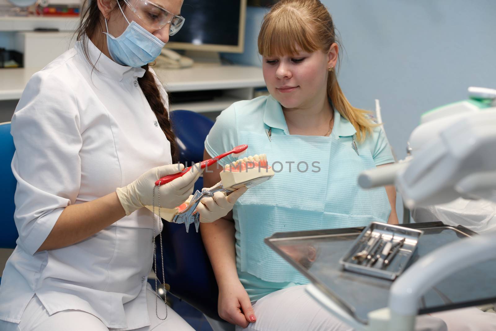 Patient at a reception  the dentist by lanser314