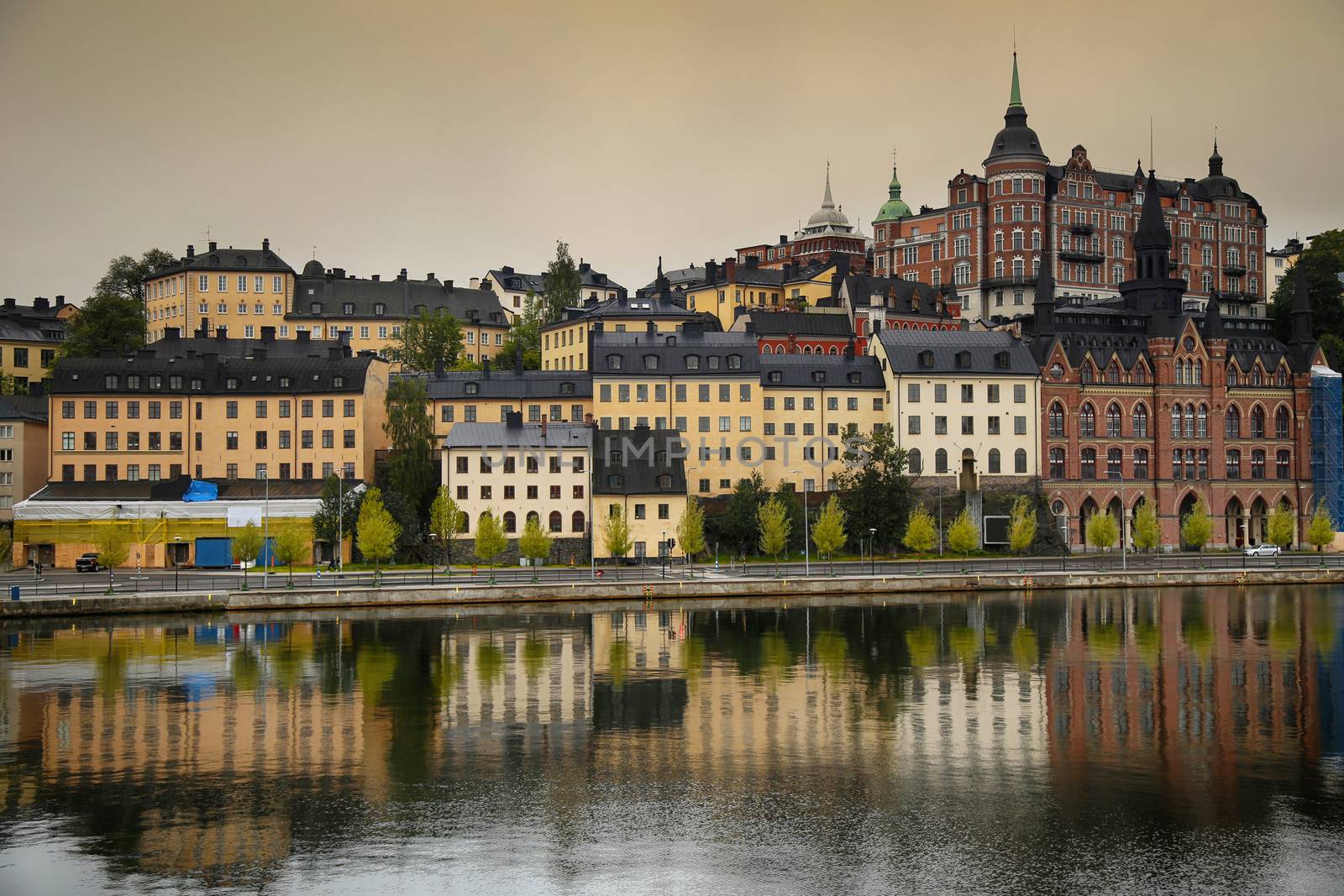 Beautiful view of Sodermalm district in Stockholm, Sweden by vladacanon