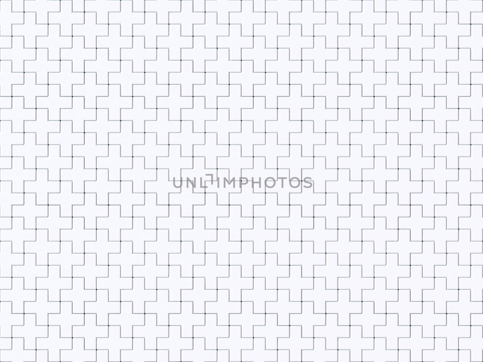 White abstract seamless background made of plus jigsaw puzzle pi by djmilic