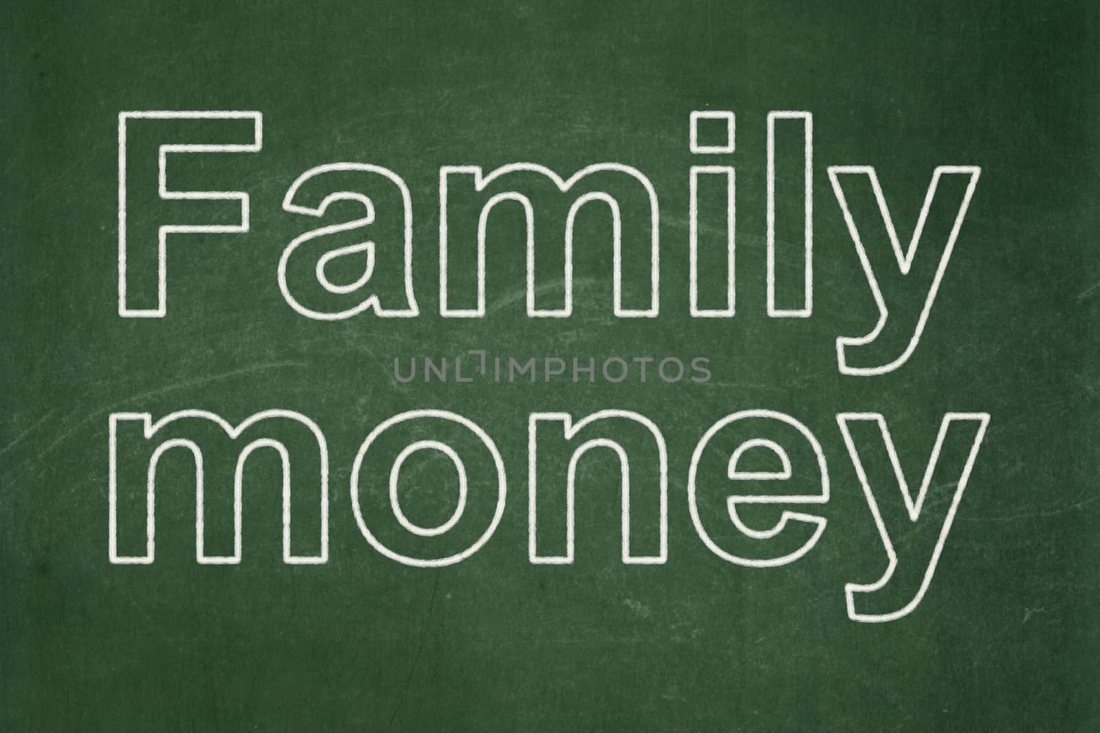 Banking concept: Family Money on chalkboard background by maxkabakov