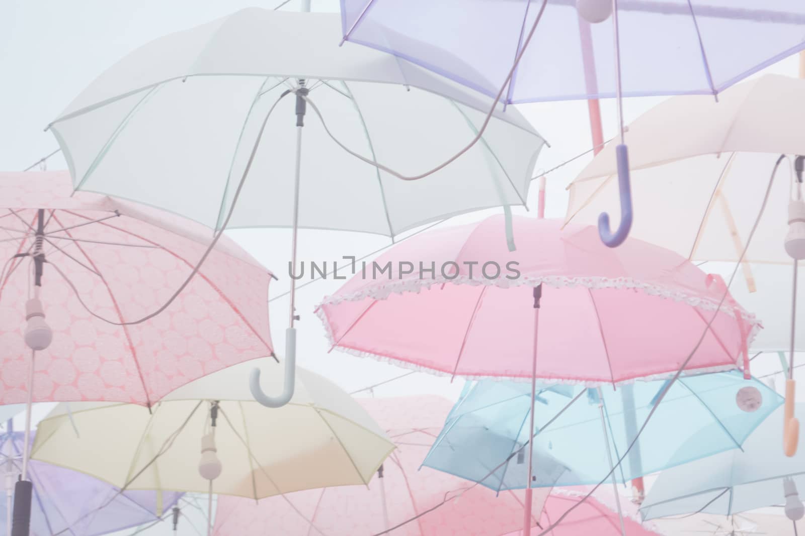 Umbrella pattern with pastel color tone