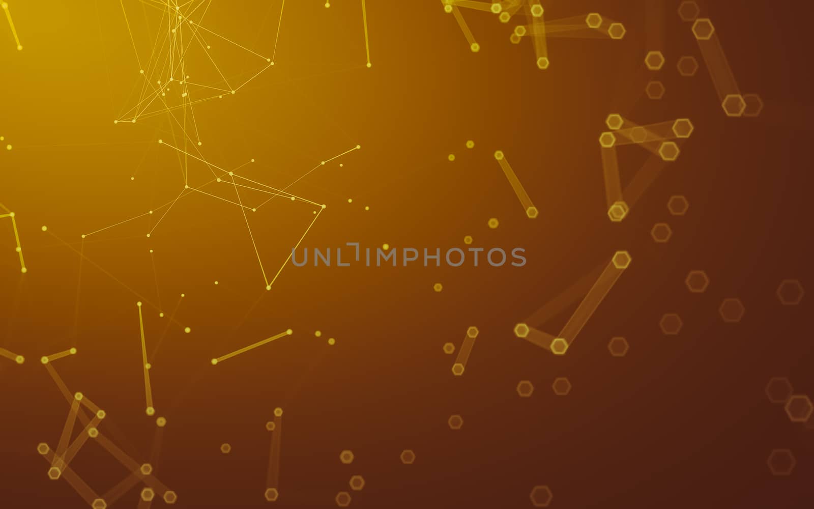 Abstract polygonal space low poly dark background, 3d rendering by teerawit