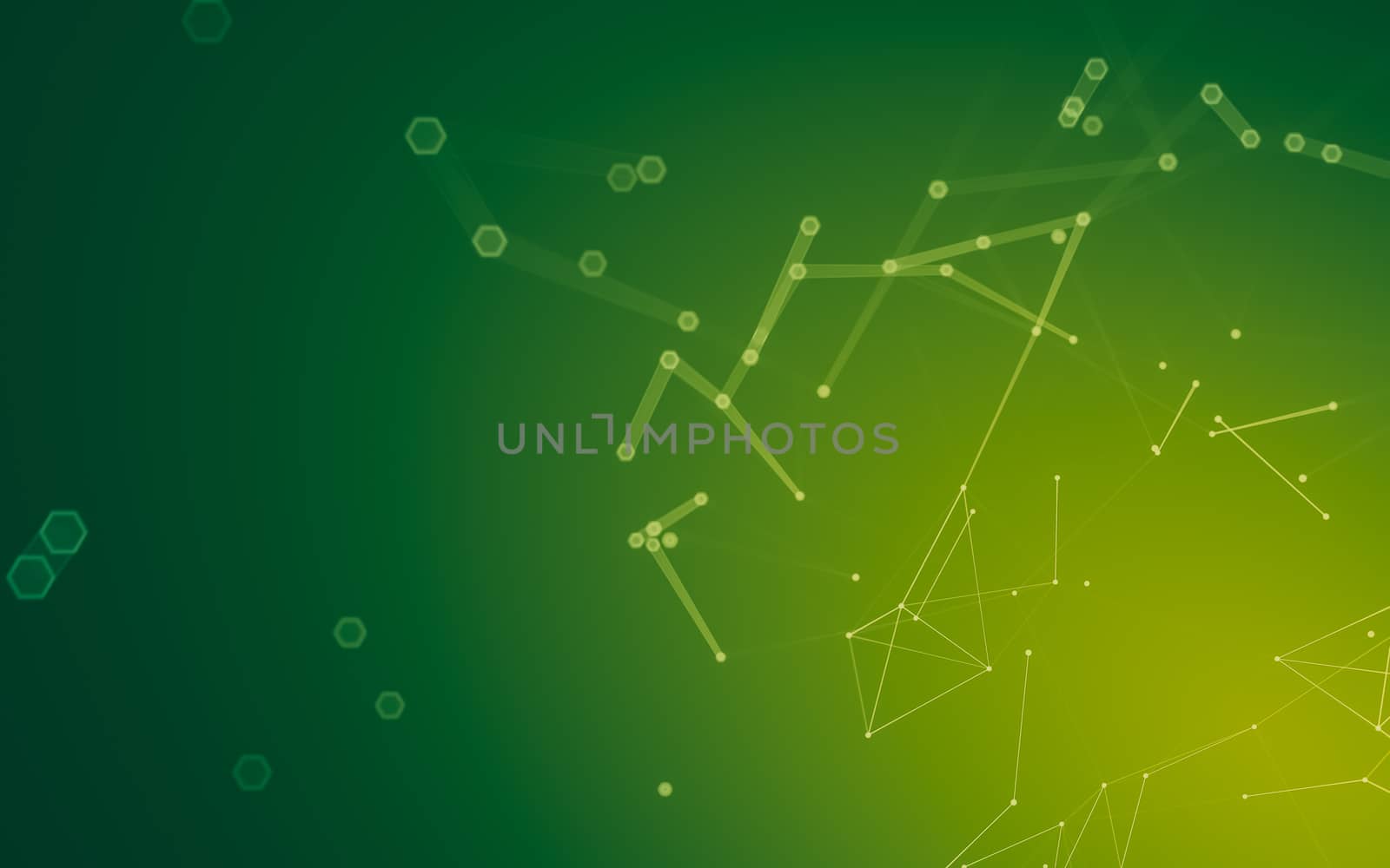 Abstract polygonal space low poly dark background with connecting dots and lines. Connection structure. 3d rendering