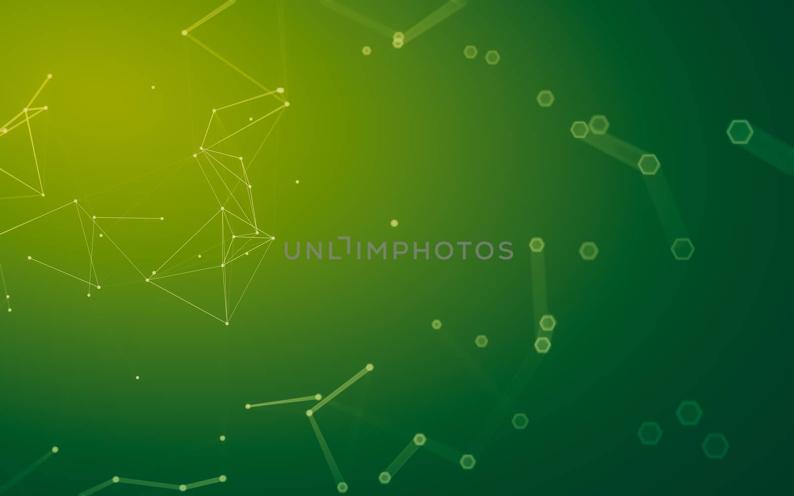 Abstract polygonal space low poly dark background with connecting dots and lines. Connection structure. 3d rendering