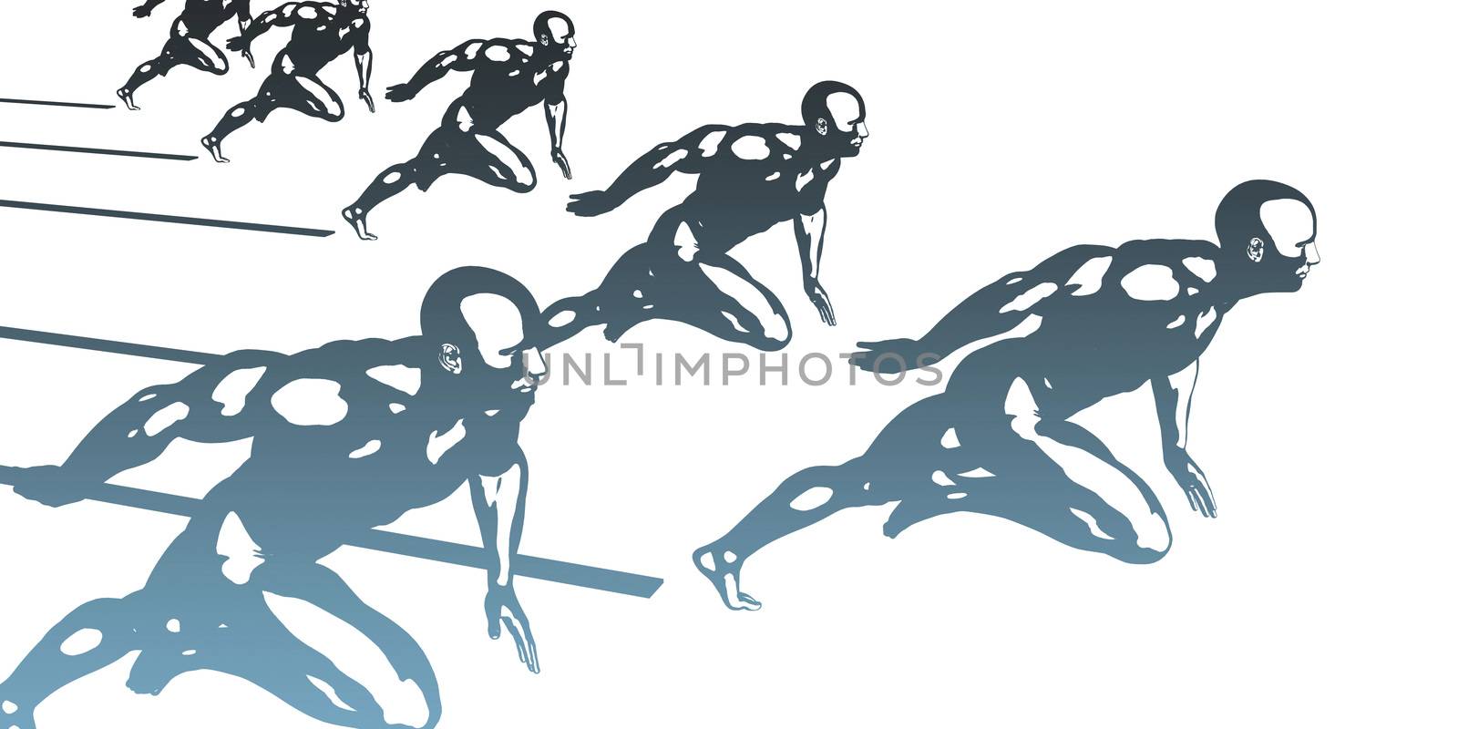 Running Silhouette Background as a Sport Concept