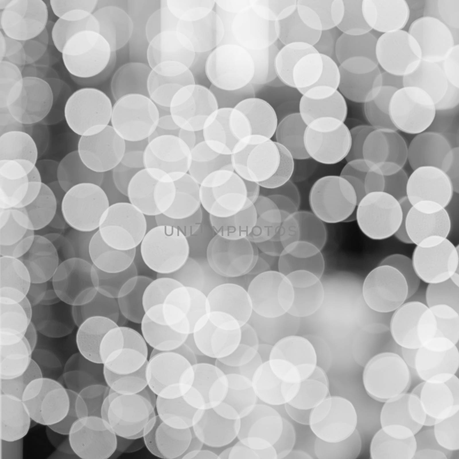 Beautiful bokeh background for design. Christmas decoration outdoors