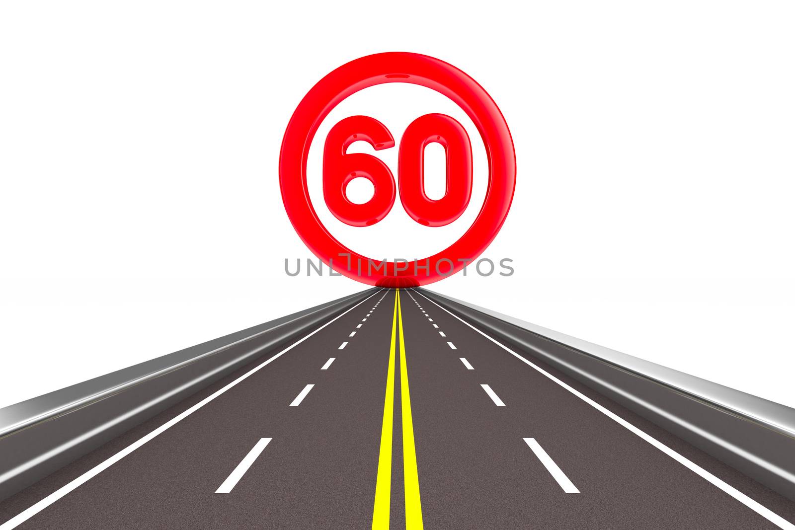 sign restriction speed. Isolated 3D image by ISerg
