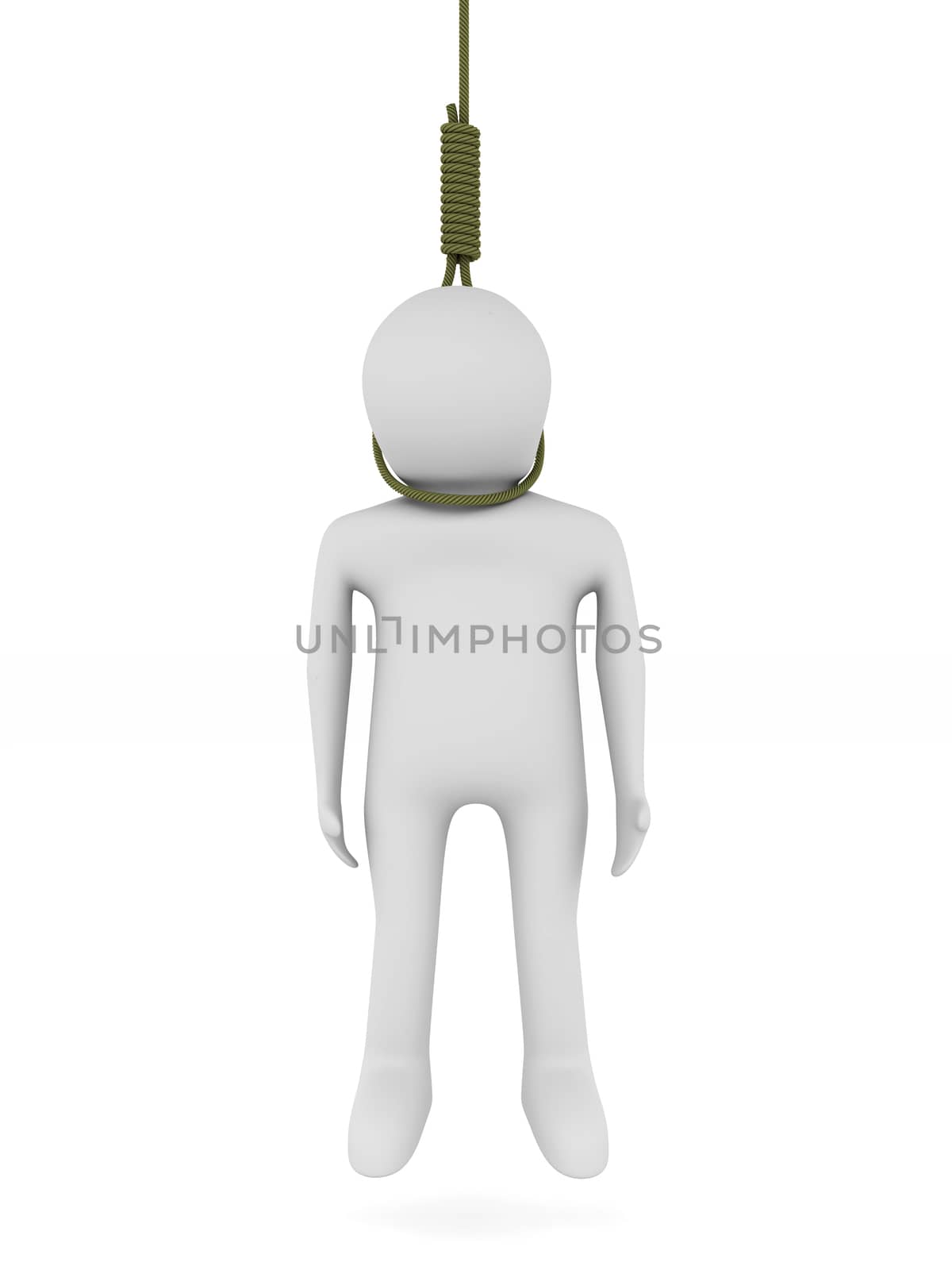 gallows on white background. Isolated 3D image by ISerg