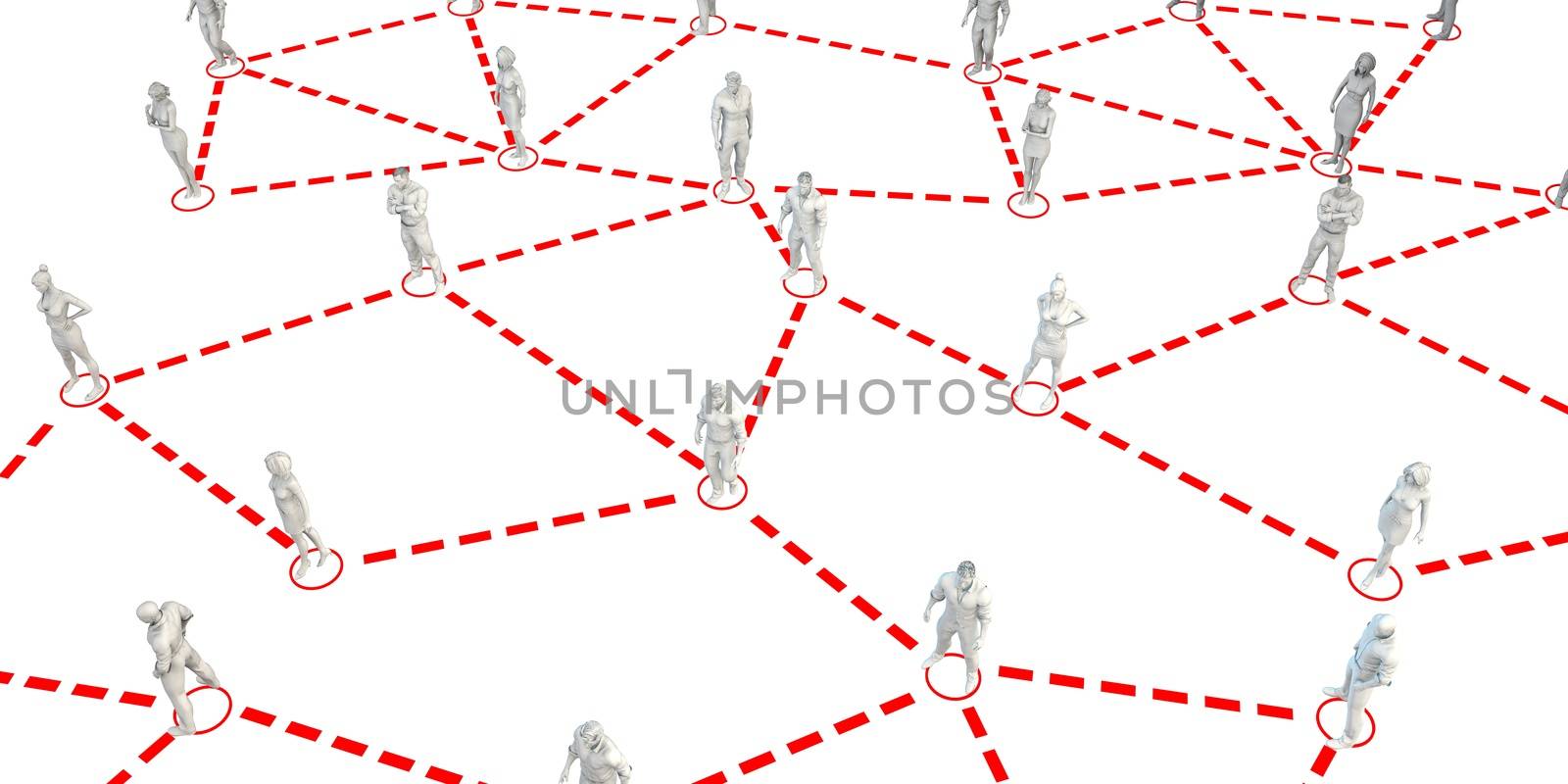 Business People Network Connected Together as Concept