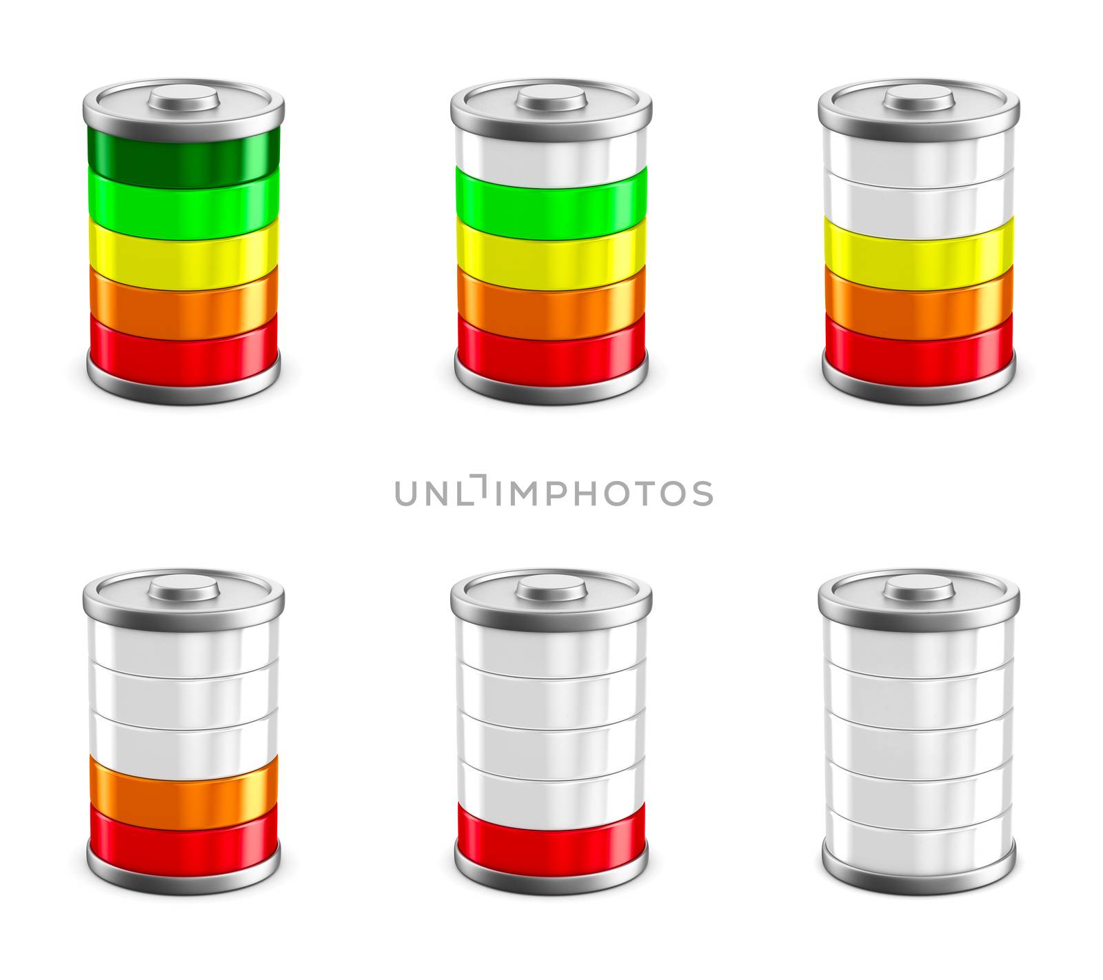 battery on white background. Isolated 3d image