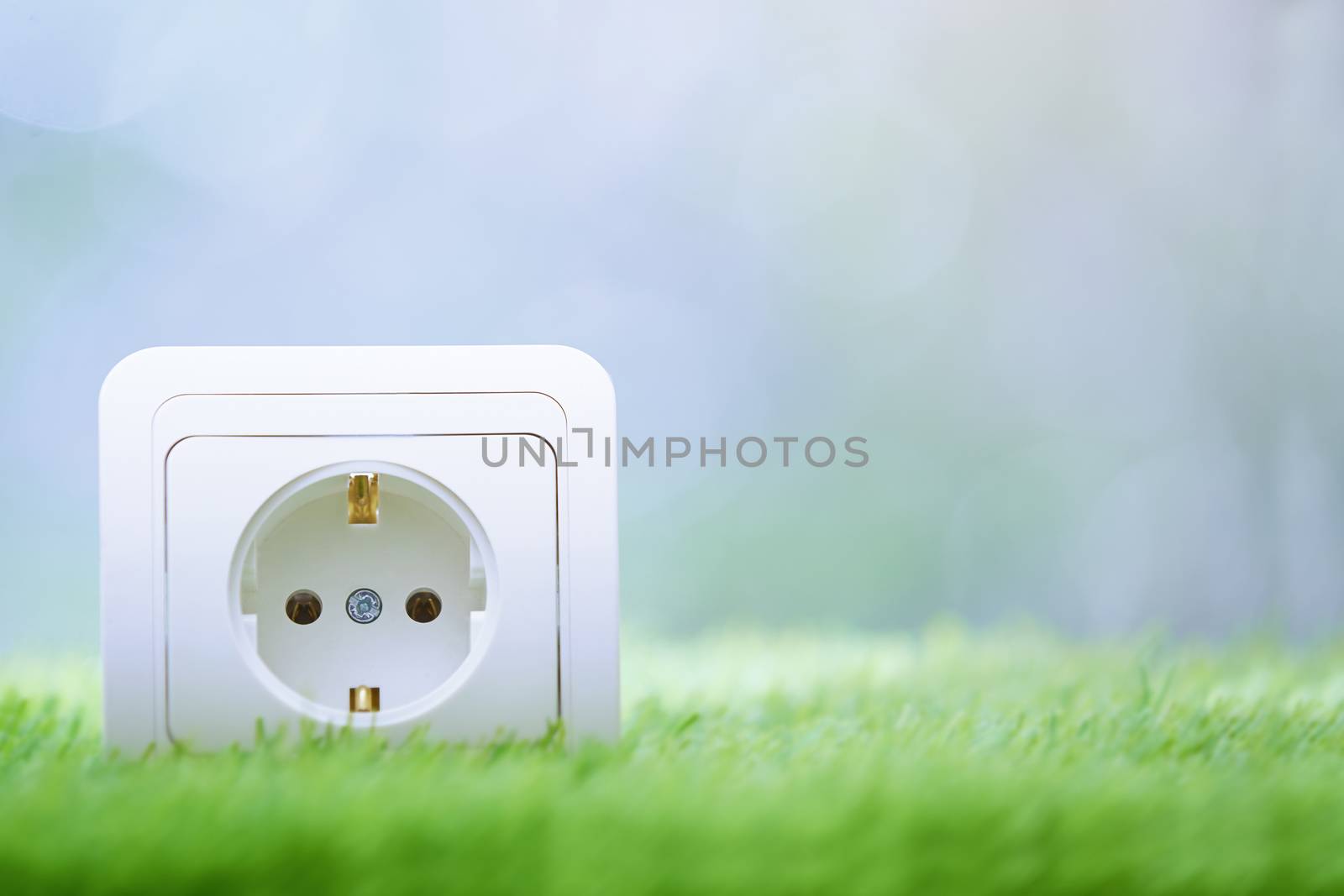 Electric outlet in the grass by Novic