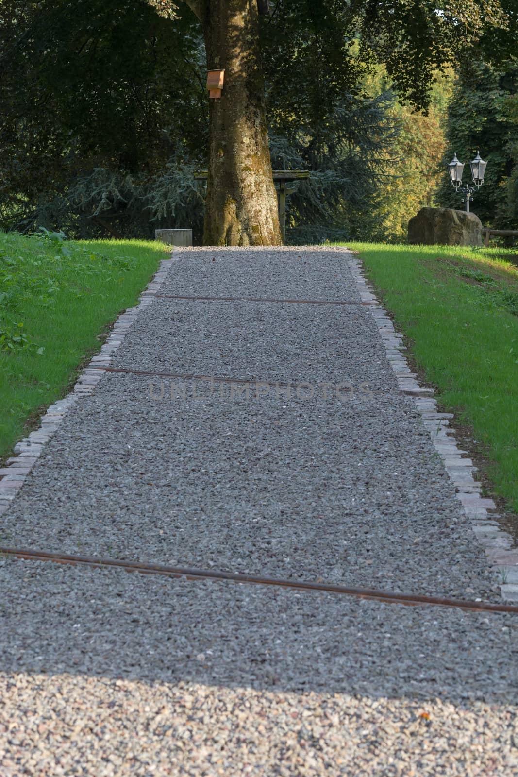 Nice new gravel road in a park.