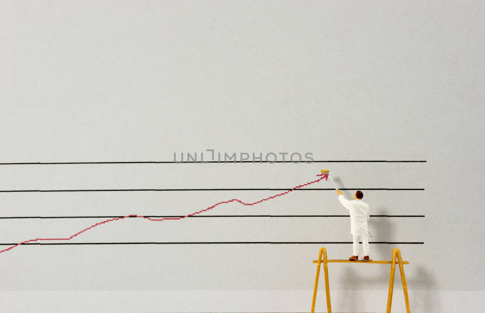 painting the graphic for business to the top