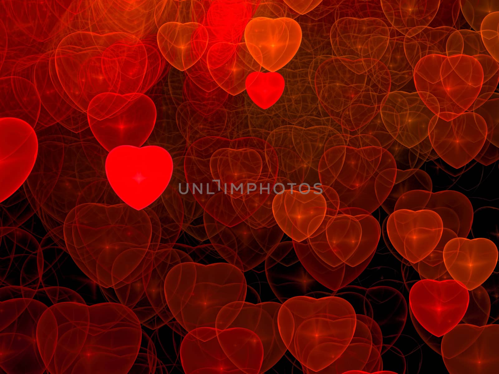 Hearts background - abstract digitally generated image by olgasalt