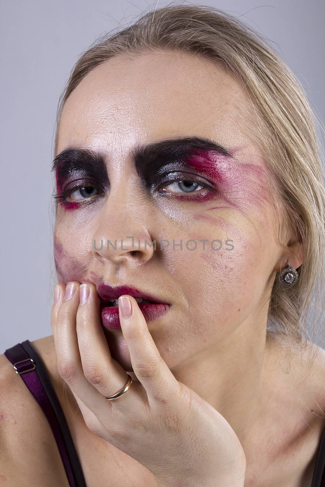 Portrait of a young woman gorged itself by VIPDesignUSA