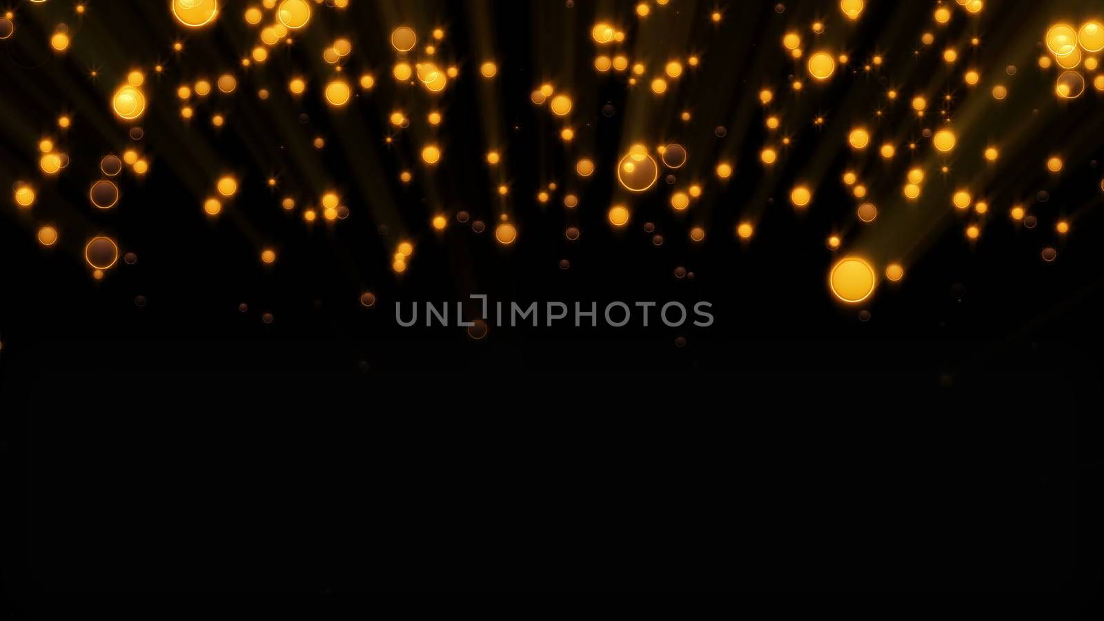 Abstract background with glittering particles. 3D rendered