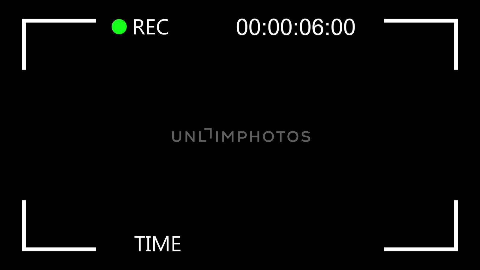 Video Camera Screen Interface. Recording interface. 3D rendered