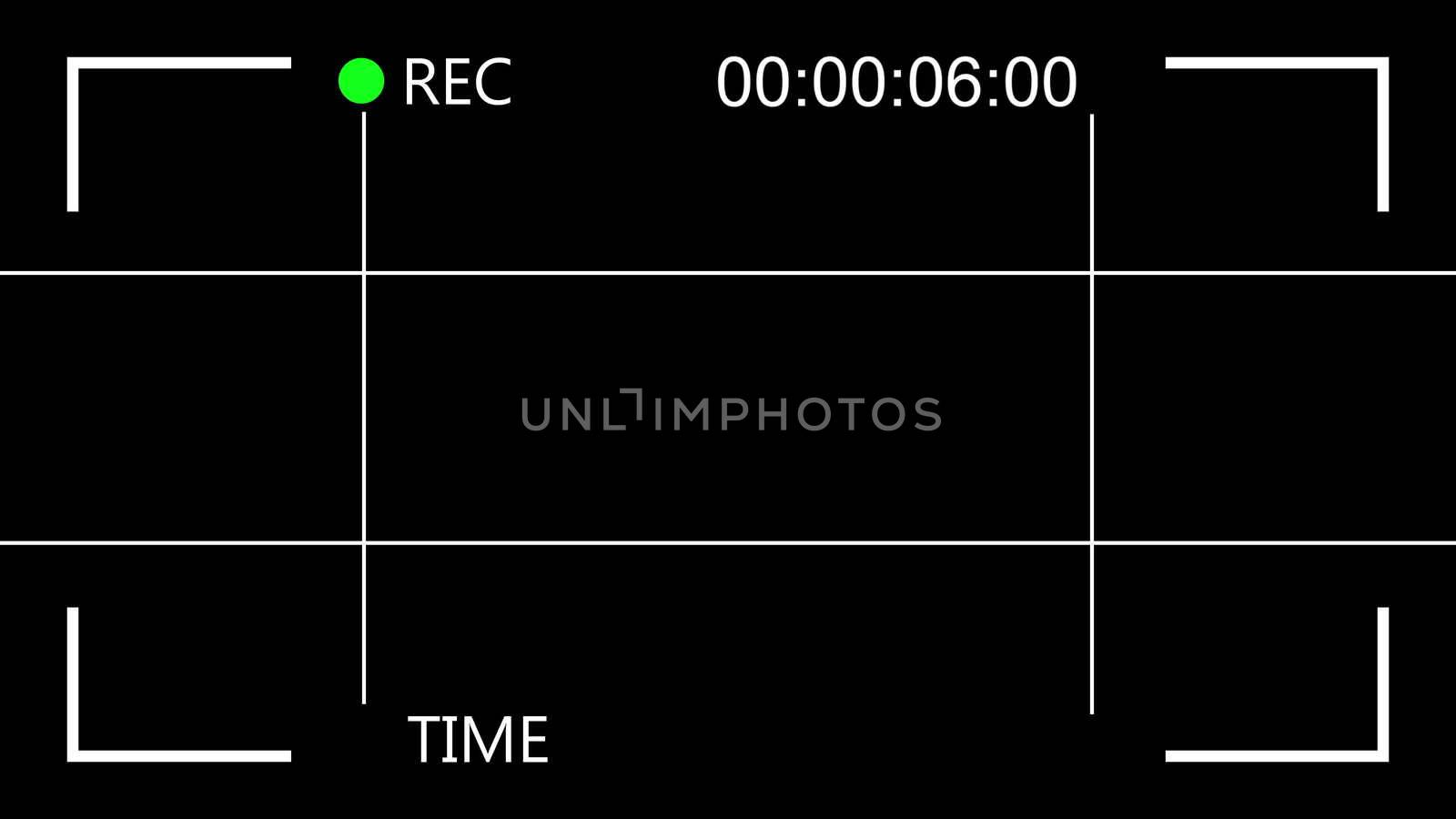 Video Camera Screen Interface. Recording interface. 3D rendered