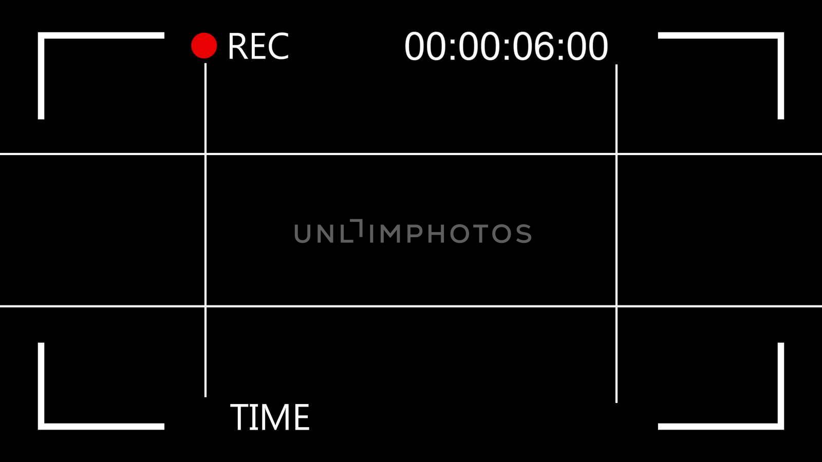 Video Camera Screen Interface. Recording interface. 3D rendered