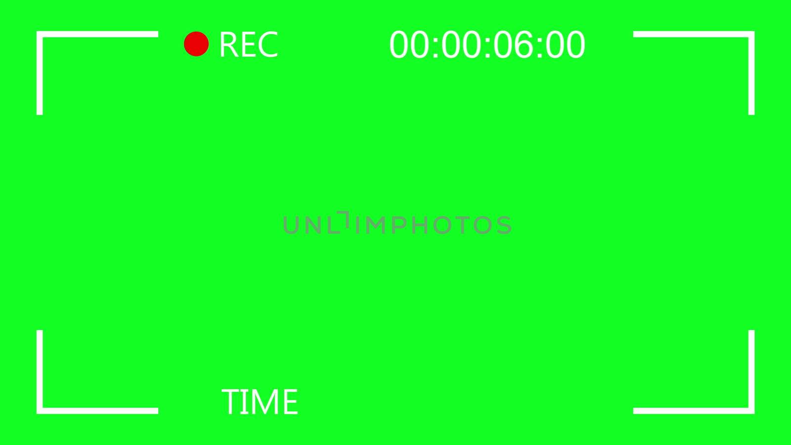 Video Camera Screen Interface. Recording interface. 3D rendered