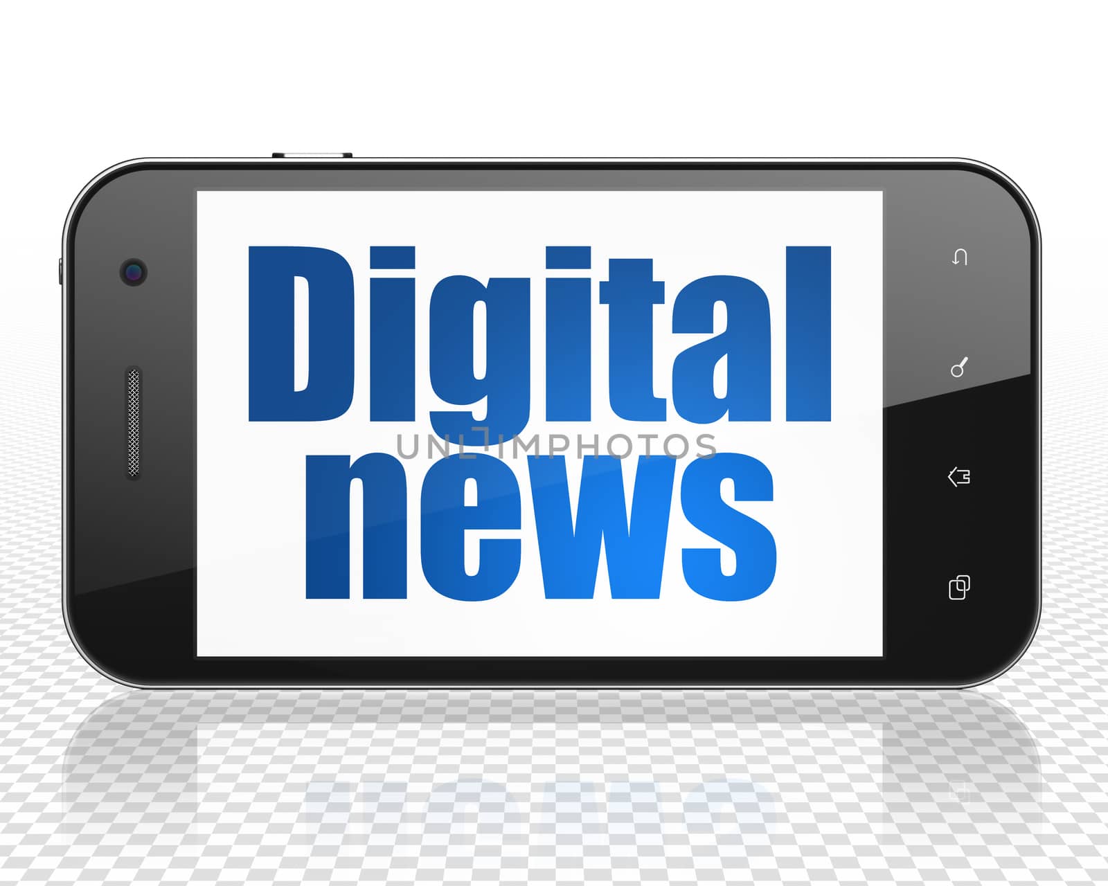 News concept: Smartphone with Digital News on display by maxkabakov