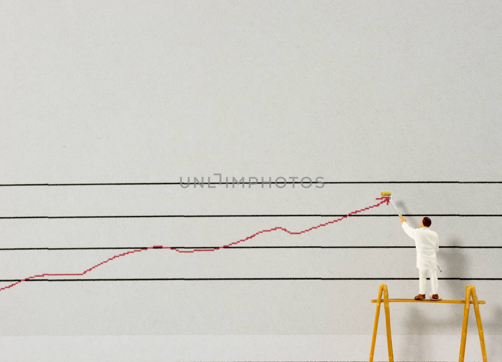painting the graphic for business to the top