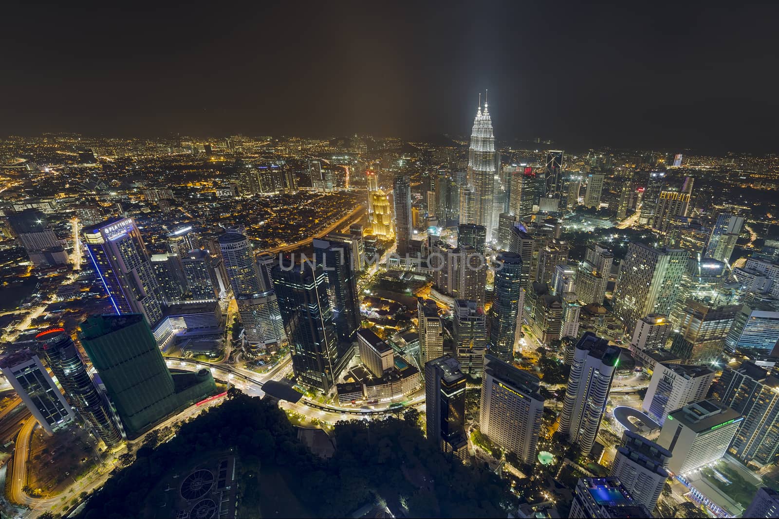 Kuala Lumpur Malaysia cityscape at night