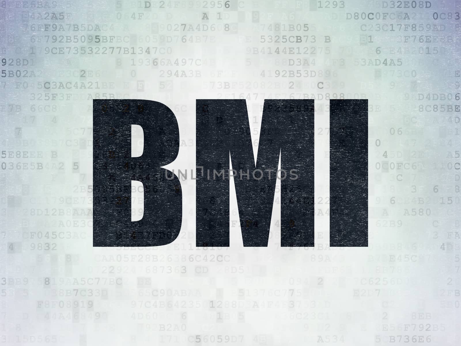 Health concept: BMI on Digital Data Paper background by maxkabakov