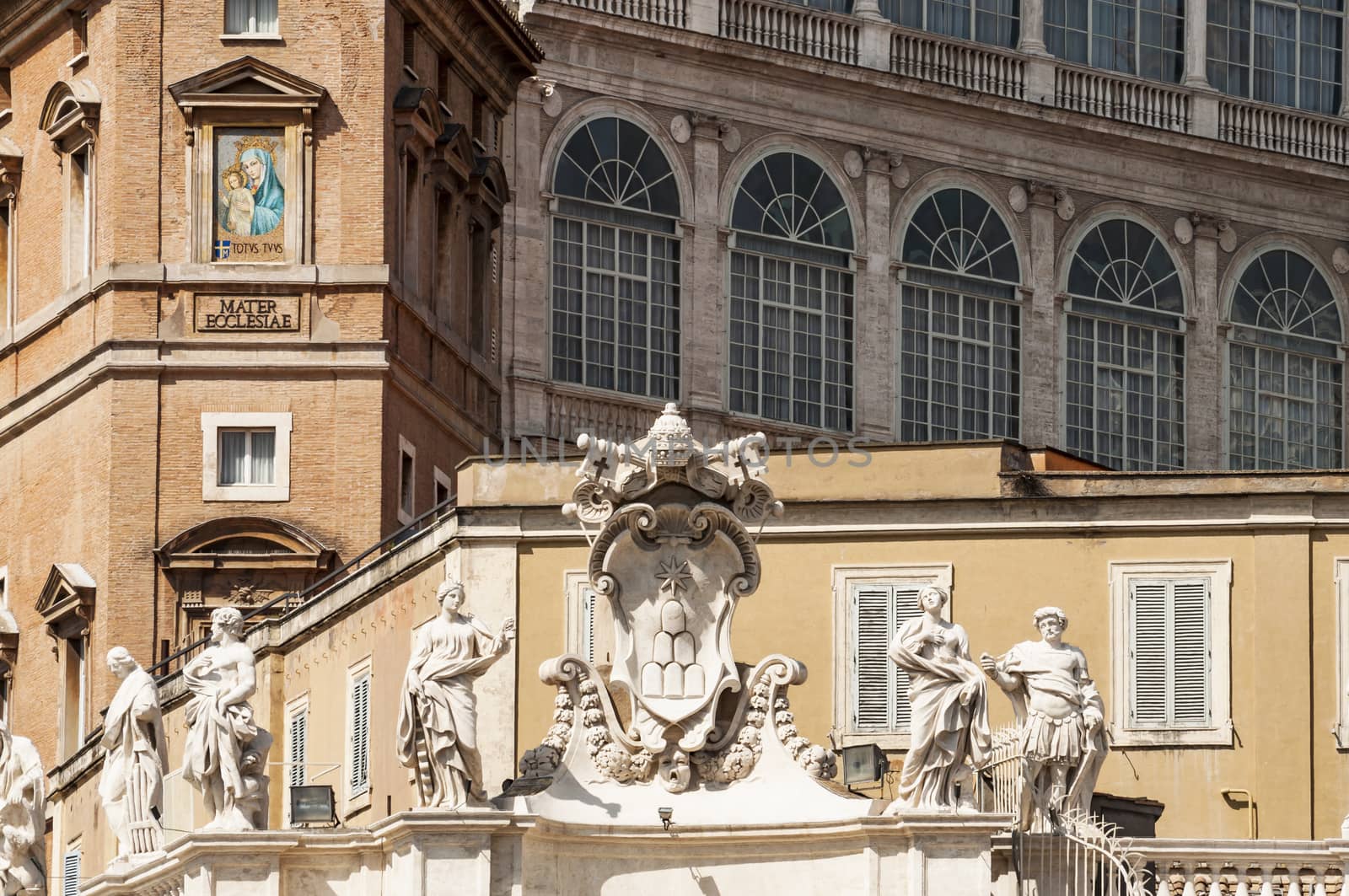 view of the St. Peter's church in Vatican city