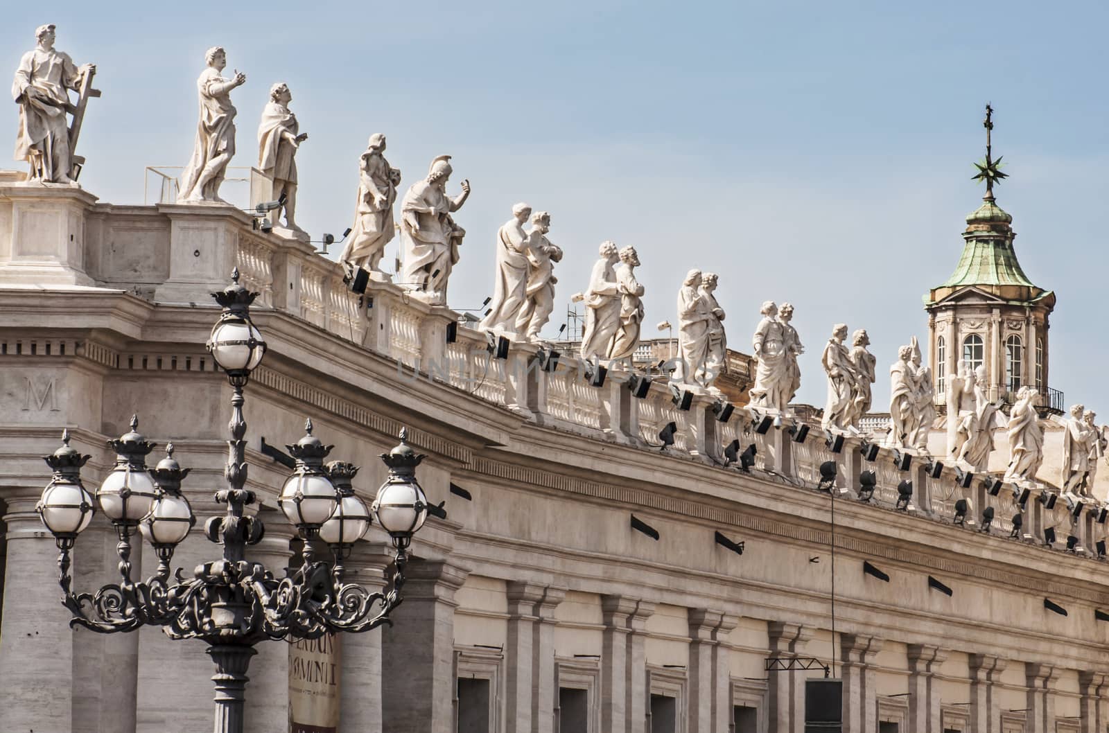 view of the St. Peter's church in Vatican city