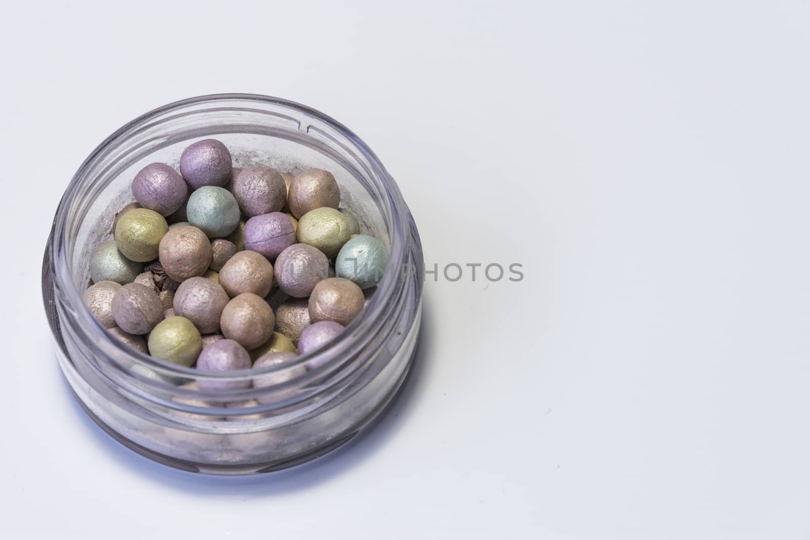 Cosmetic Tools and products on a white background