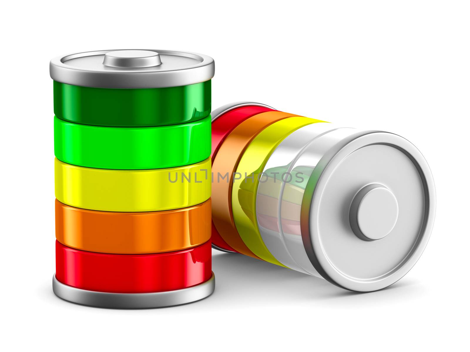 battery on white background. Isolated 3d image by ISerg