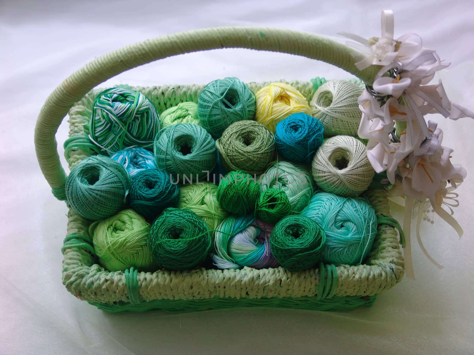 Basket with yarn by elena_vz