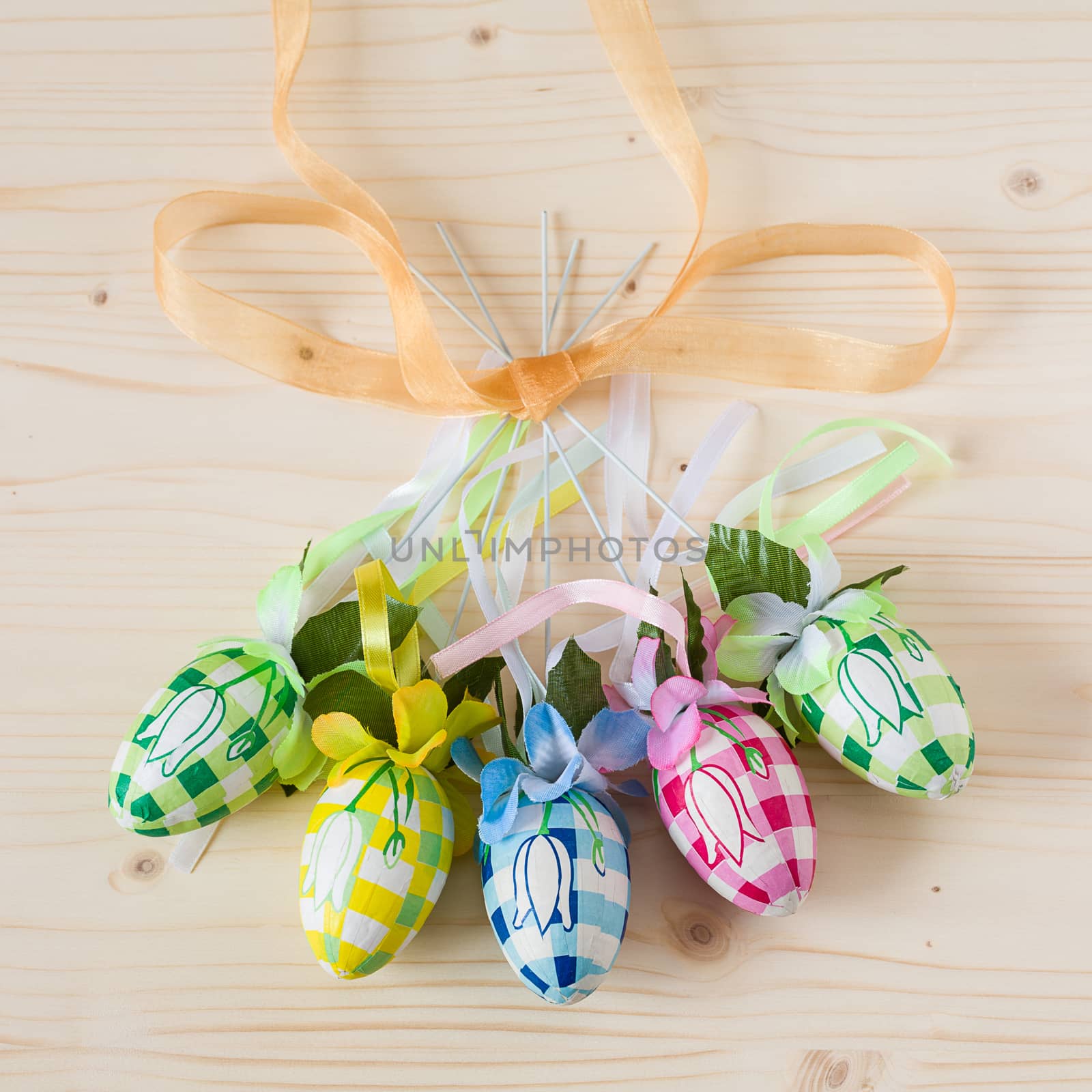 Five colorful handmade easter eggs by LuigiMorbidelli