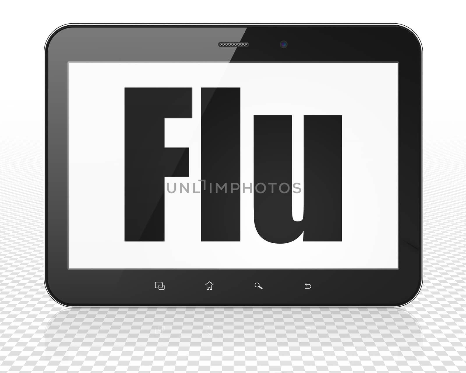 Health concept: Tablet Pc Computer with Flu on display by maxkabakov