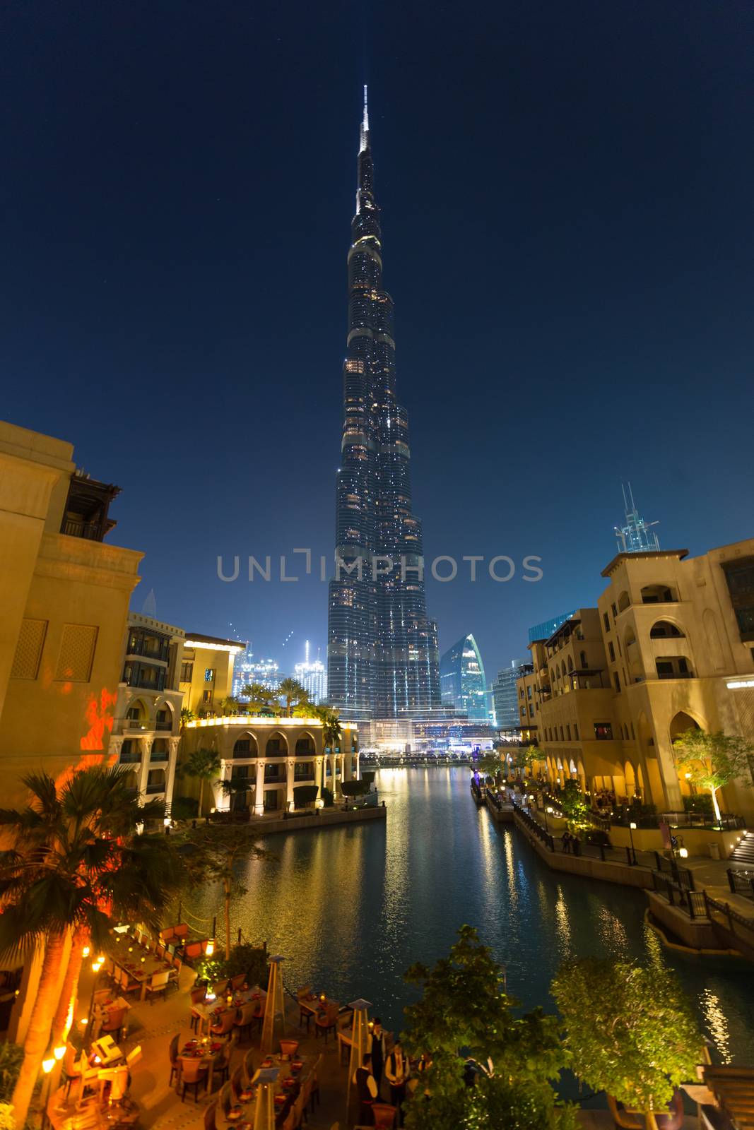 Dubai, UAE - Feb 2: Burj Khalifa, world's tallest skyscraper, Downtown Burj Dubai on 2nd of February, 2016 in Dubai, United Arab Emirates.