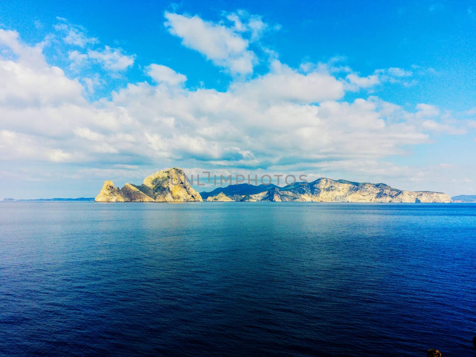 Es Vedra isle seen from the sea