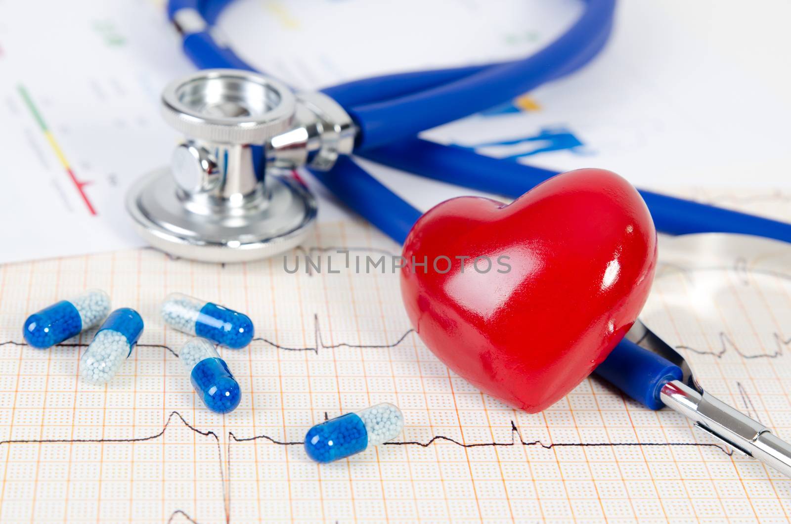 Health care with heart and stethoscope composition by simpson33