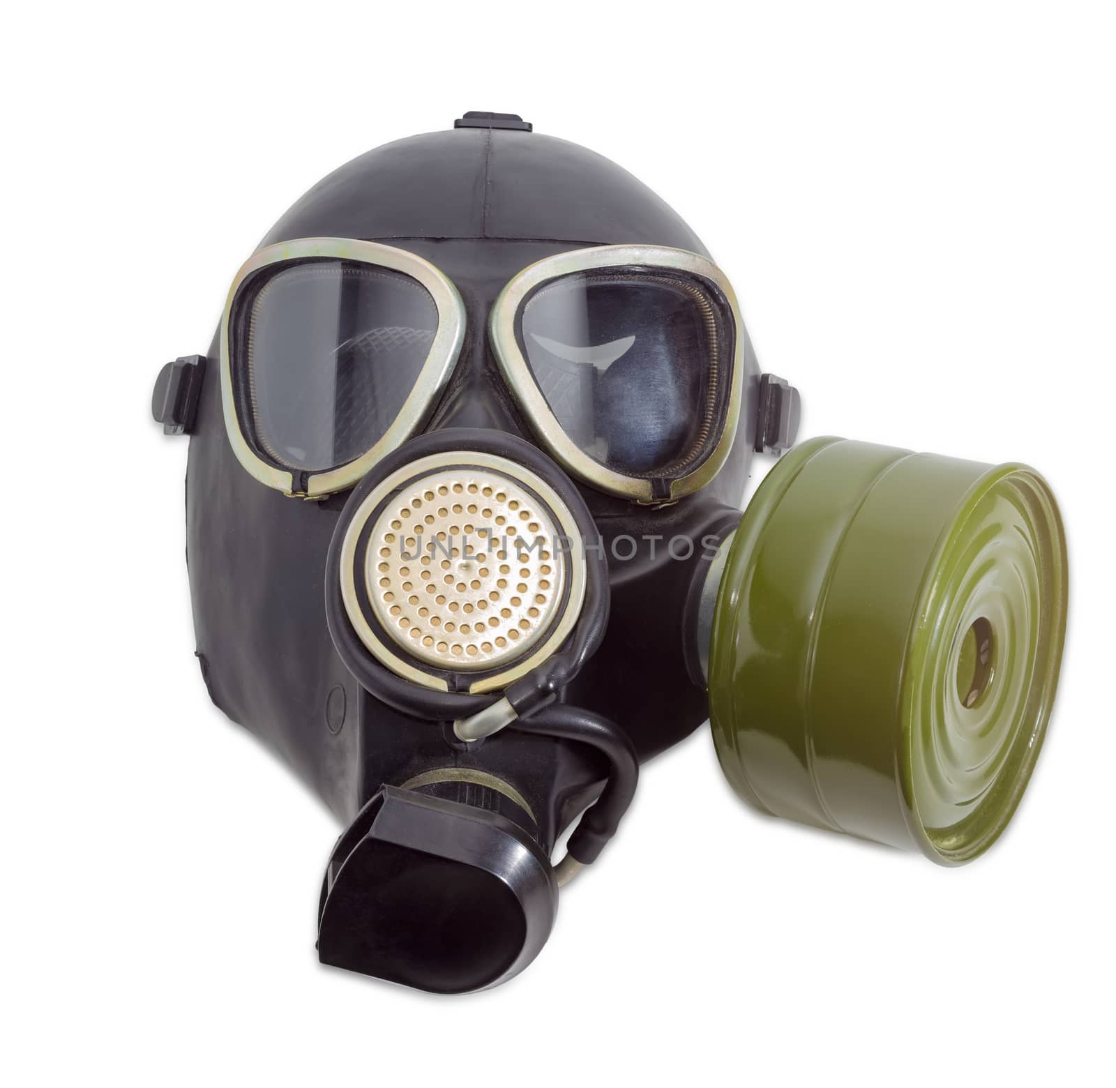 Gas mask with filter mounted on side of the mask by anmbph