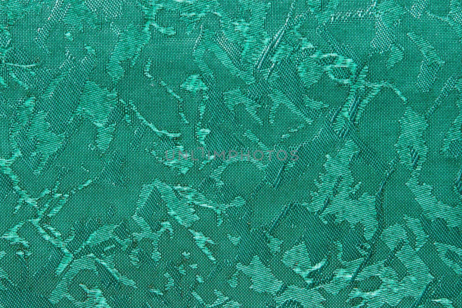 Green Fabric blind curtain texture background can use for backdrop or cover