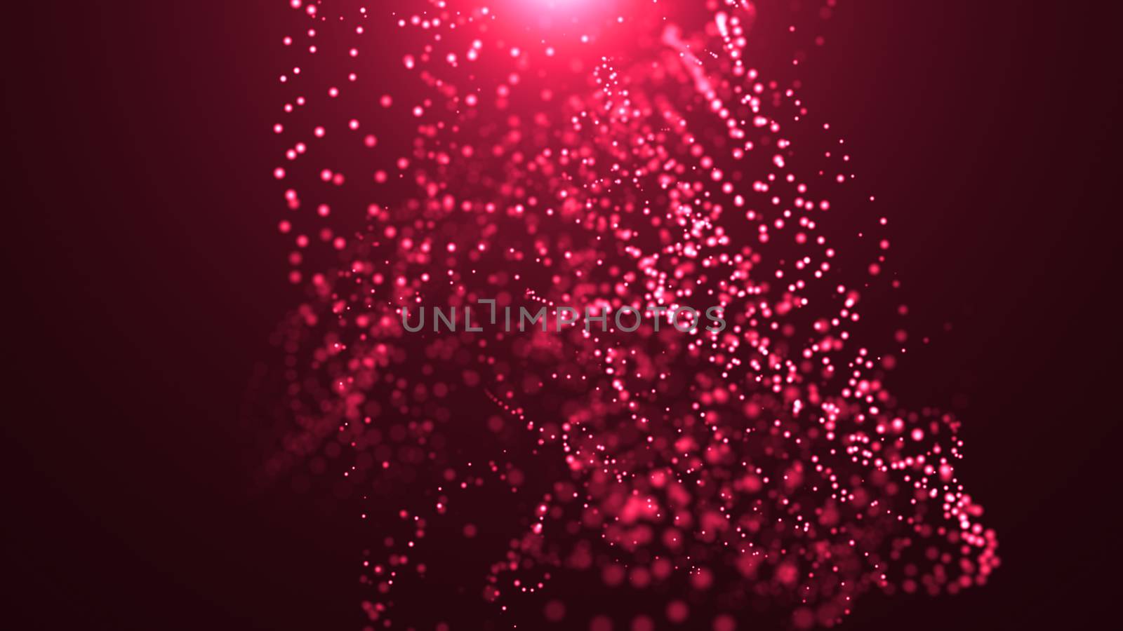 Bokeh of water fly and lights. 3D rendered