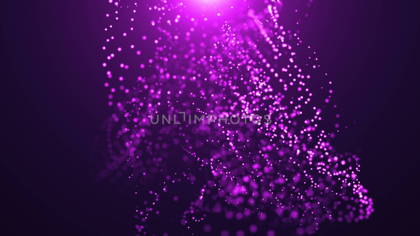 Bokeh of water fly and lights. 3D rendered