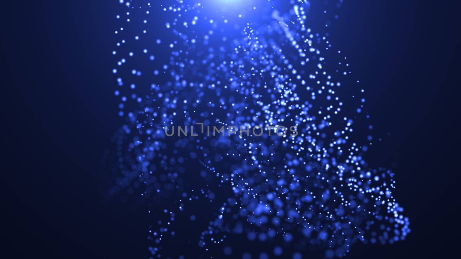 Bokeh of water fly and lights. 3D rendered