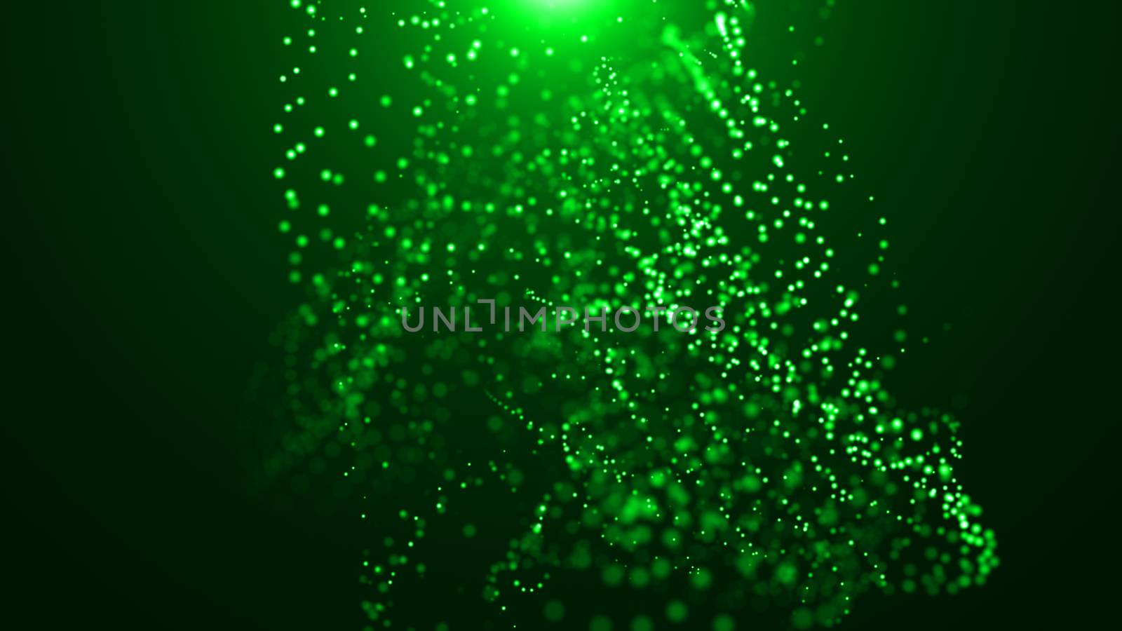 Bokeh of water fly and lights. 3D rendered