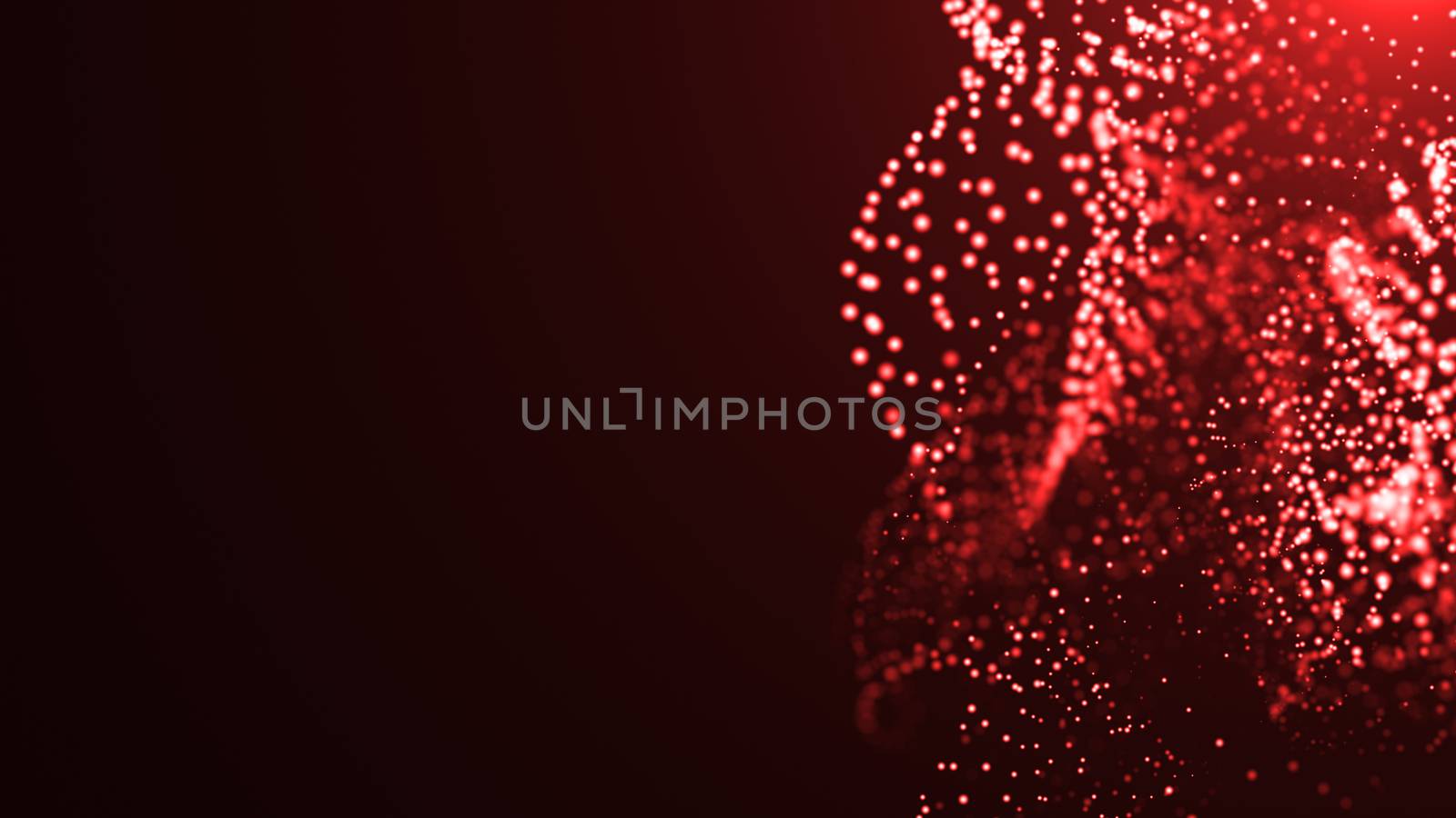 Bokeh of water fly and lights. 3D rendered